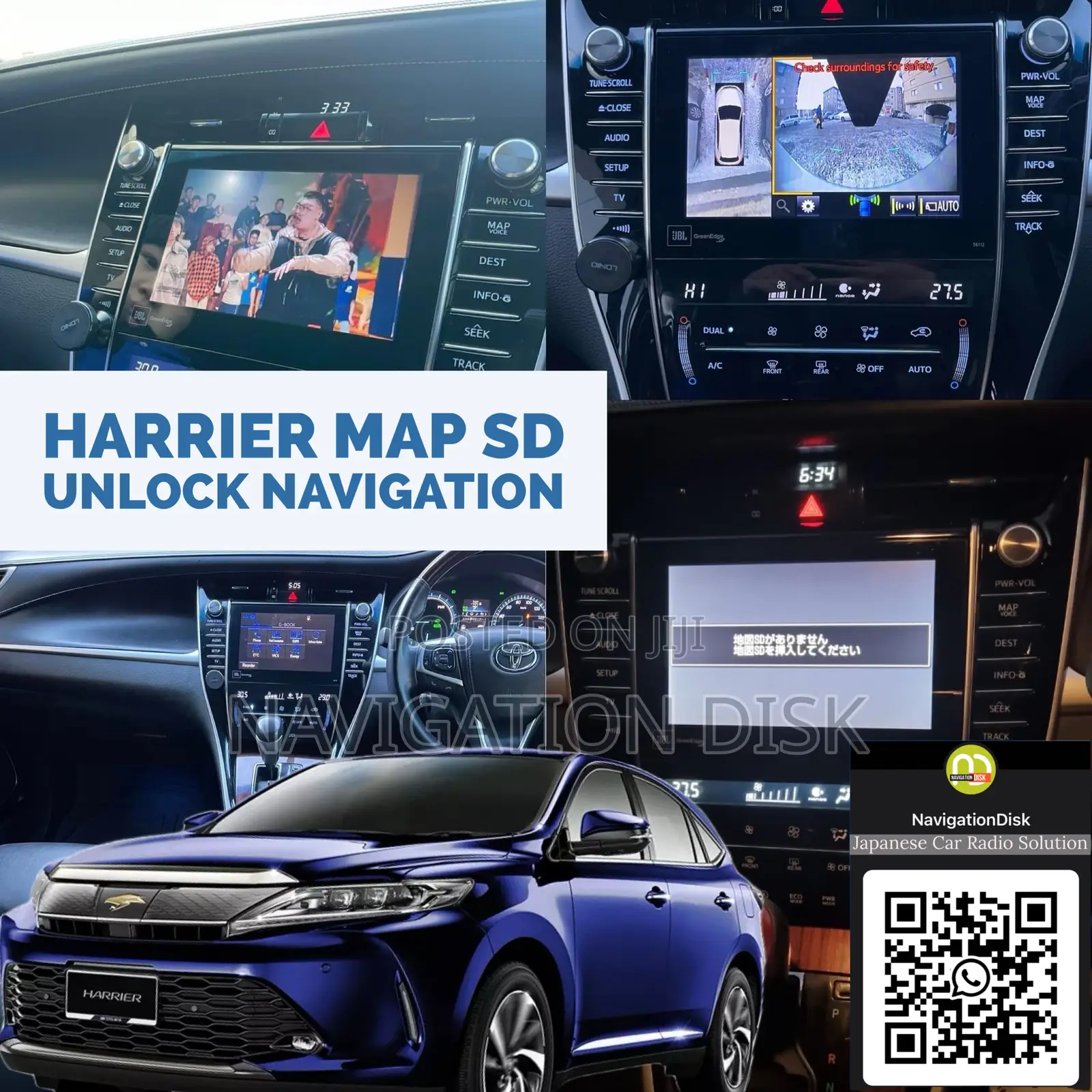 Toyota Harrier JBL Greenedge Map Navigation Sd Card