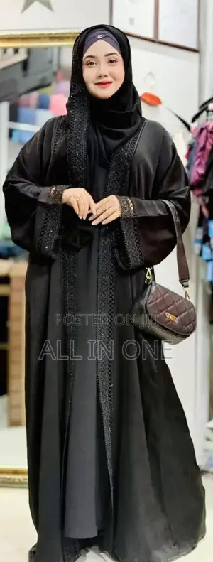 Stylish Dubai Borka কটি + ইনার + হিজাব