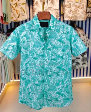 Photo - Pure Cotton Half Sleeve Print Shirt New Update TJGF Cguh Ryg