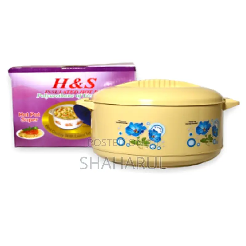 H S Hot Pot Supper ( Full Plastic)- 1200 Ml Multi Colour