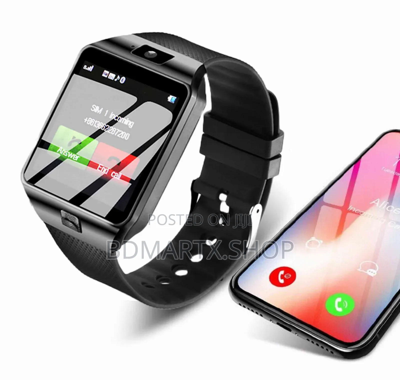 ডিজিটাল সিম ও মেমোরি সাপোর্টেড মোবাইল ঘড়ি Dz09 (100% অরিজিনাল)