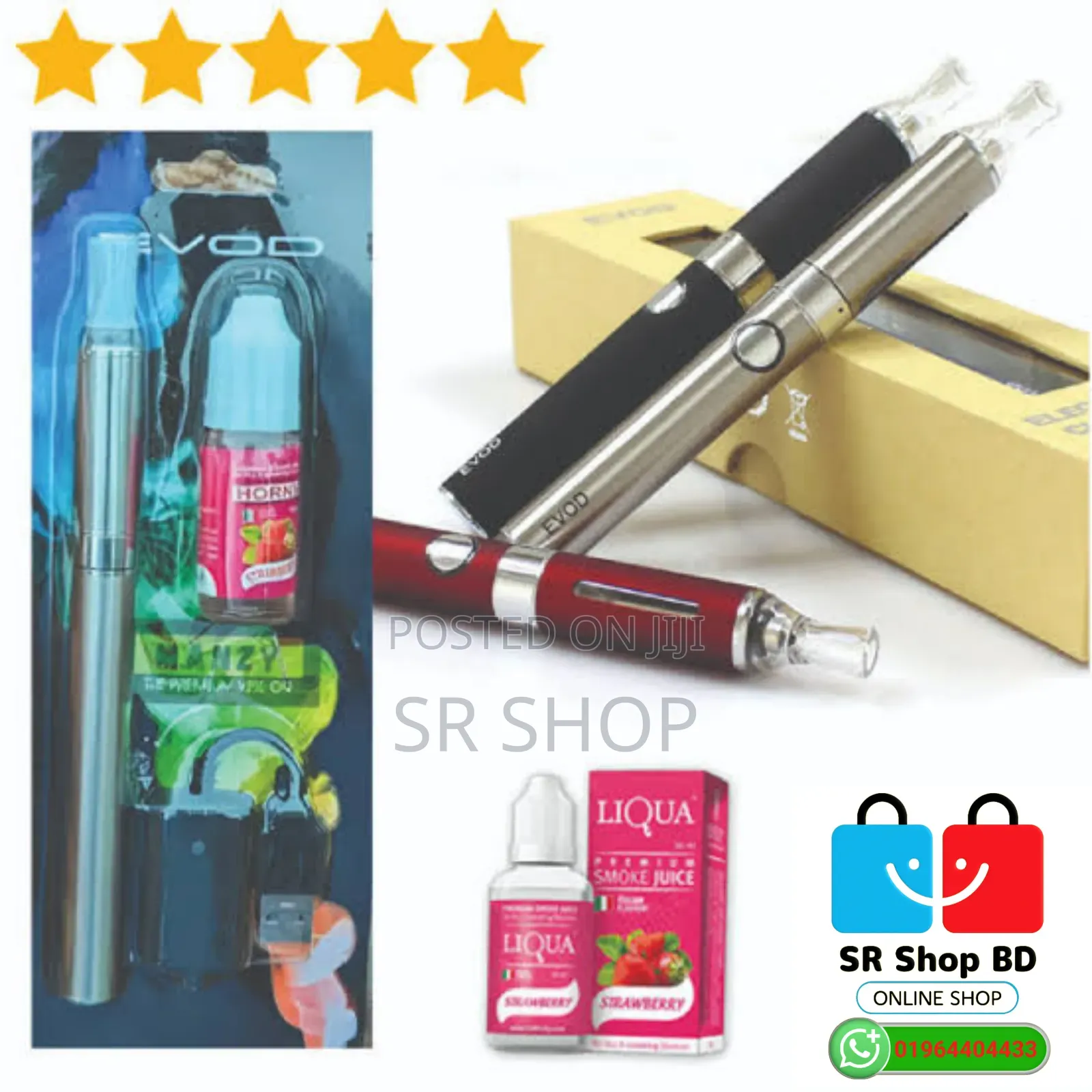 Evod Vape for Wonderful Quality 1 Peace Flavor Free (Multicolor