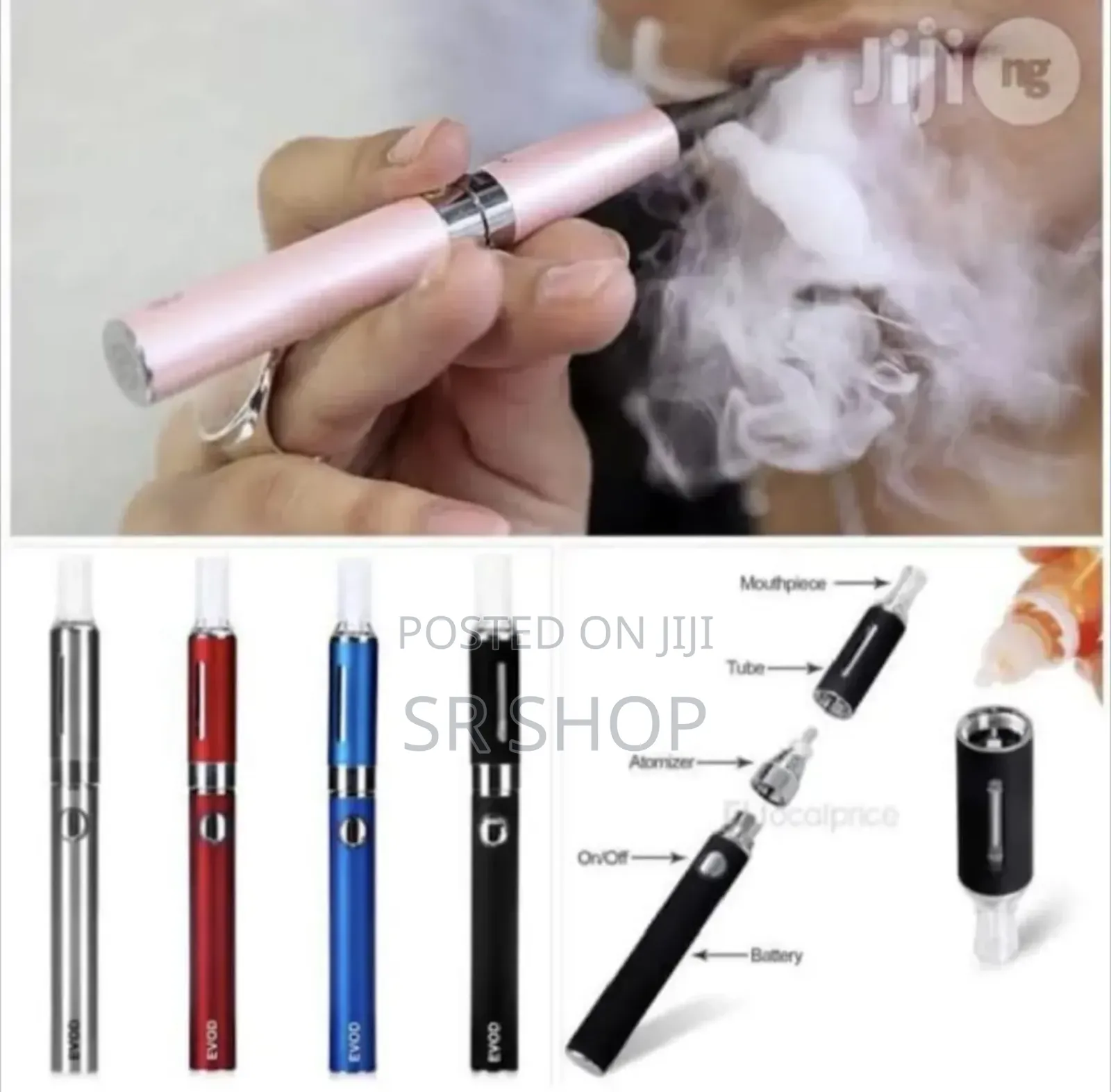 Evod Vape for Wonderful Quality 1 Peace Flavor Free (Multicolor