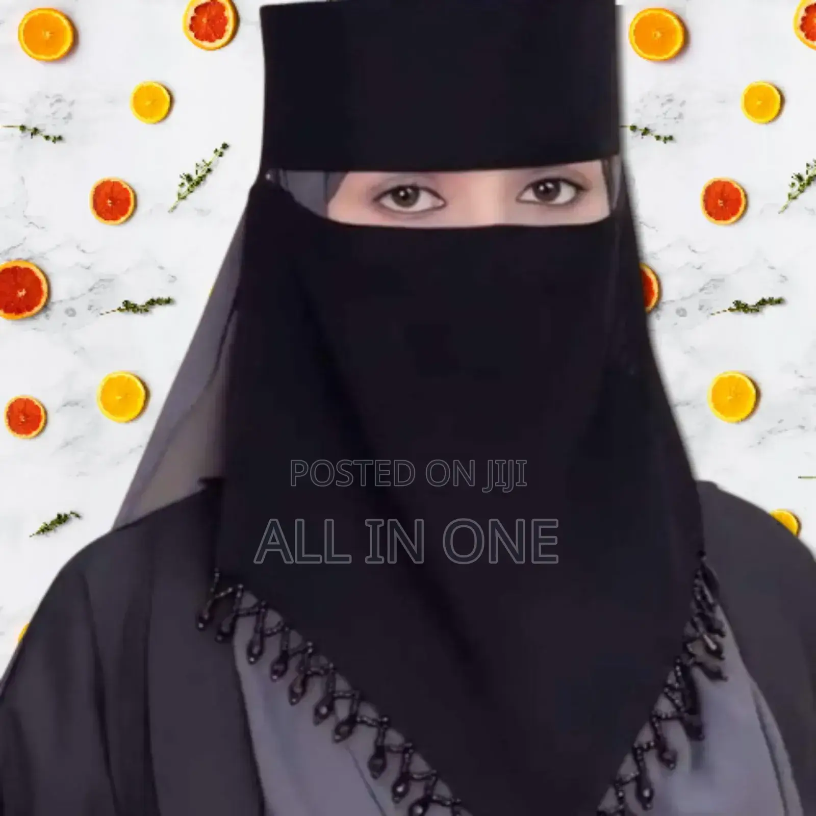 High Quality Hand-Embroidered Niqab for Girls
