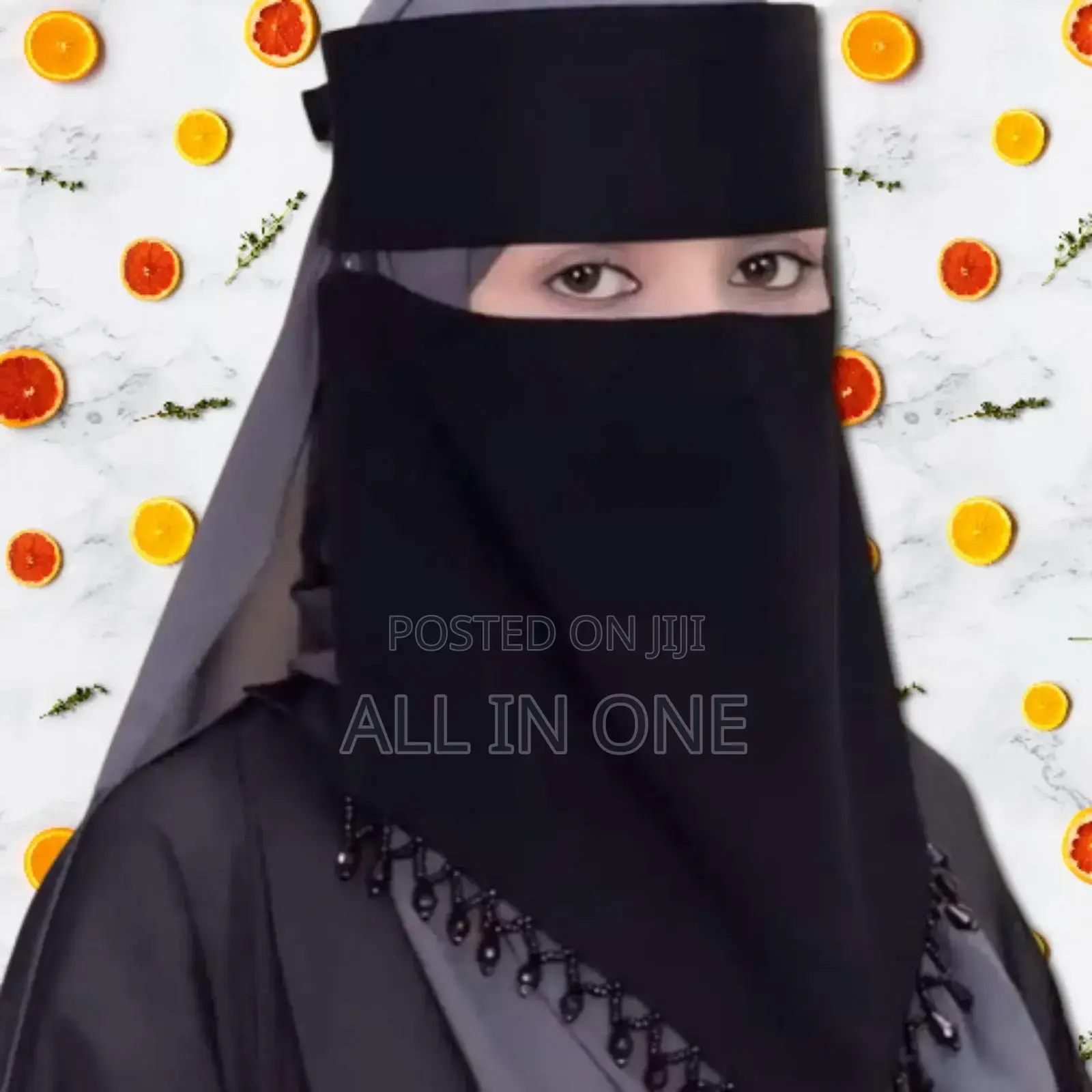 High Quality Hand-Embroidered Niqab for Girls