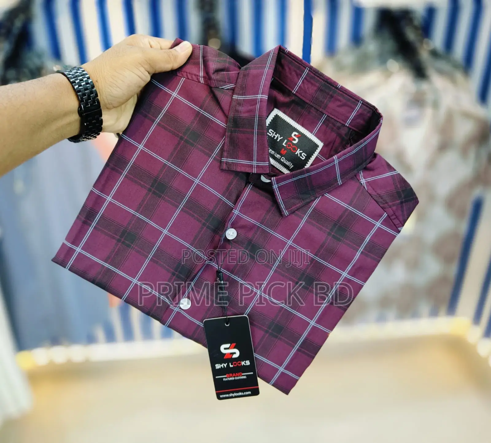 Shy Looks Pure Cotton Full Sleeve Check Shirt – Export Quality