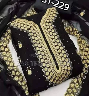 জর্জেট ফোর পিস এম্বোডারী ওয়ার্ক FXHV Dvuf JDGJH