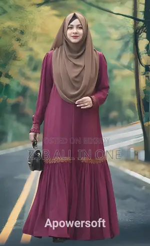 Asfia Lace Waist Burqa With Hijab
