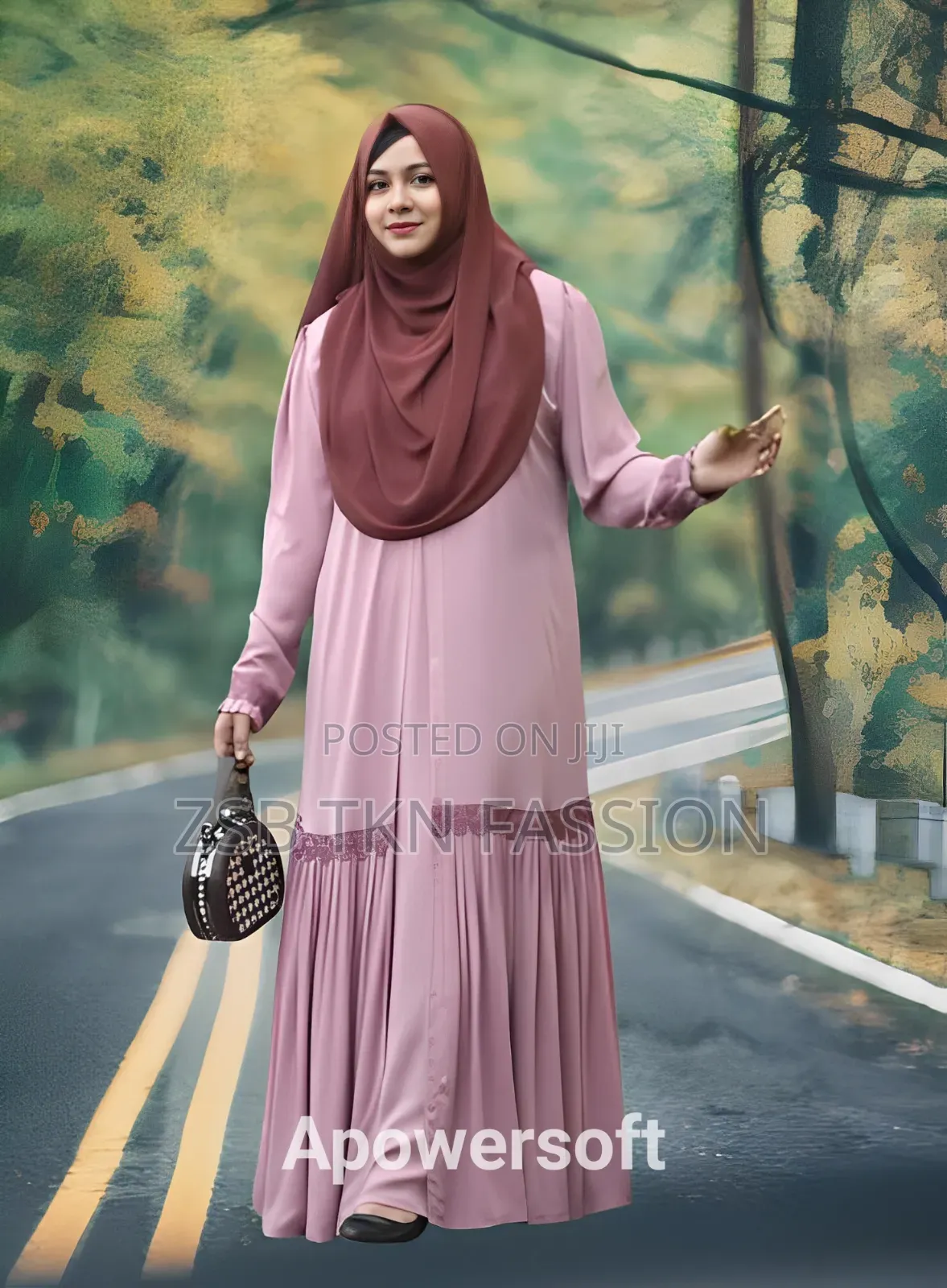 Asfia Lace Waist Burqa With Hijab