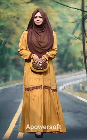 Asfia Lace Waist Burqa With Hijab