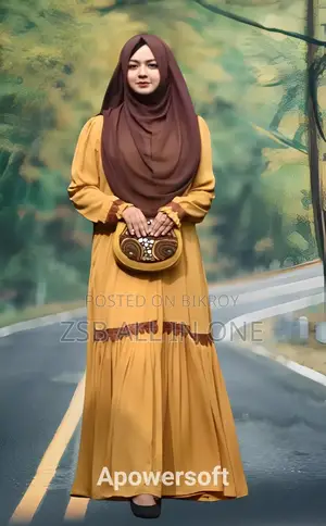 Asfia Lace Waist Burqa With Hijab