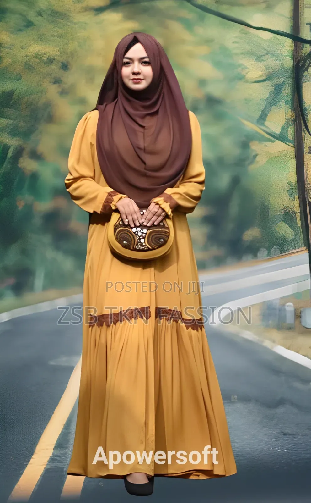 Asfia Lace Waist Burqa With Hijab