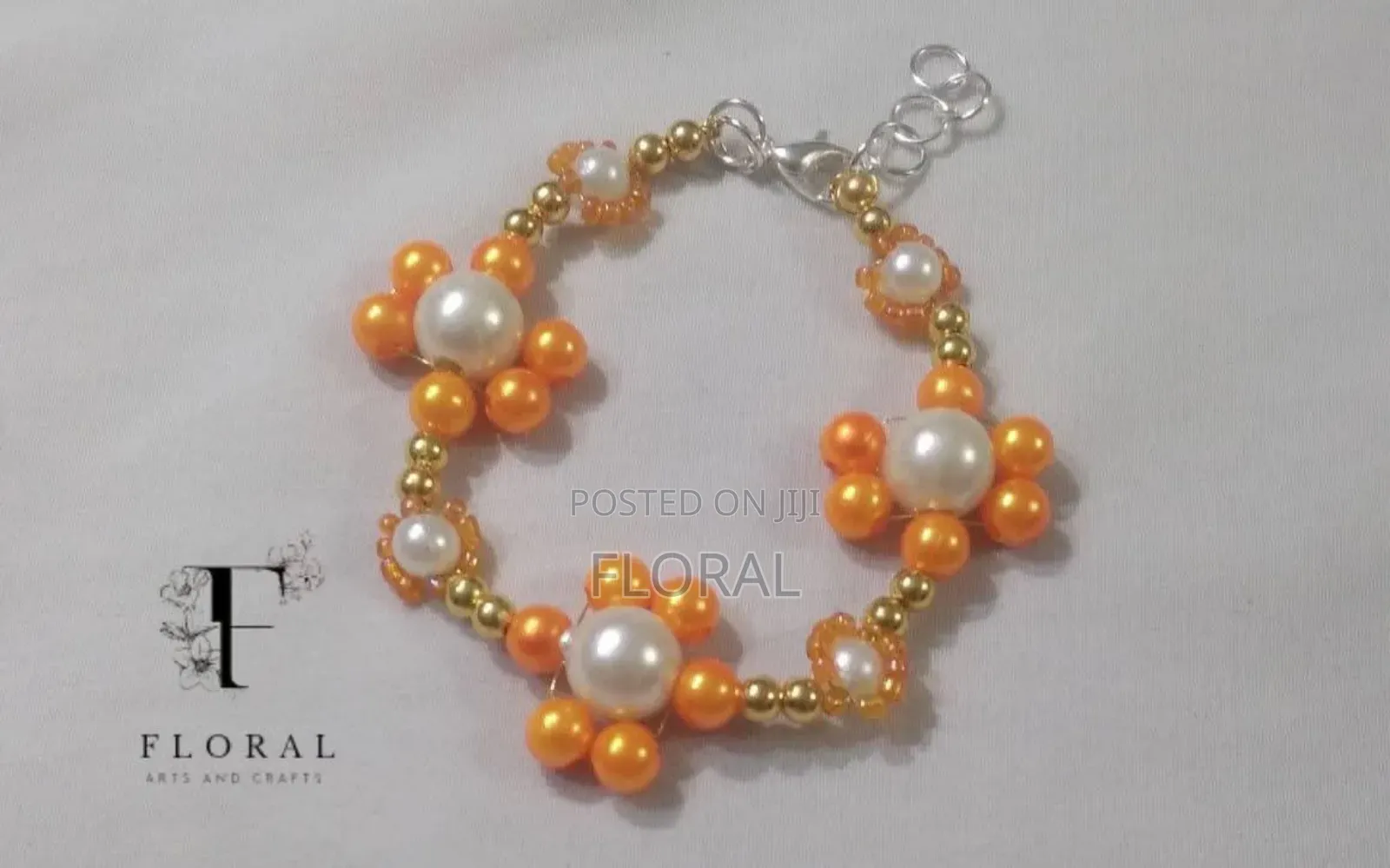 Handmade Flower Beaded Bracelet