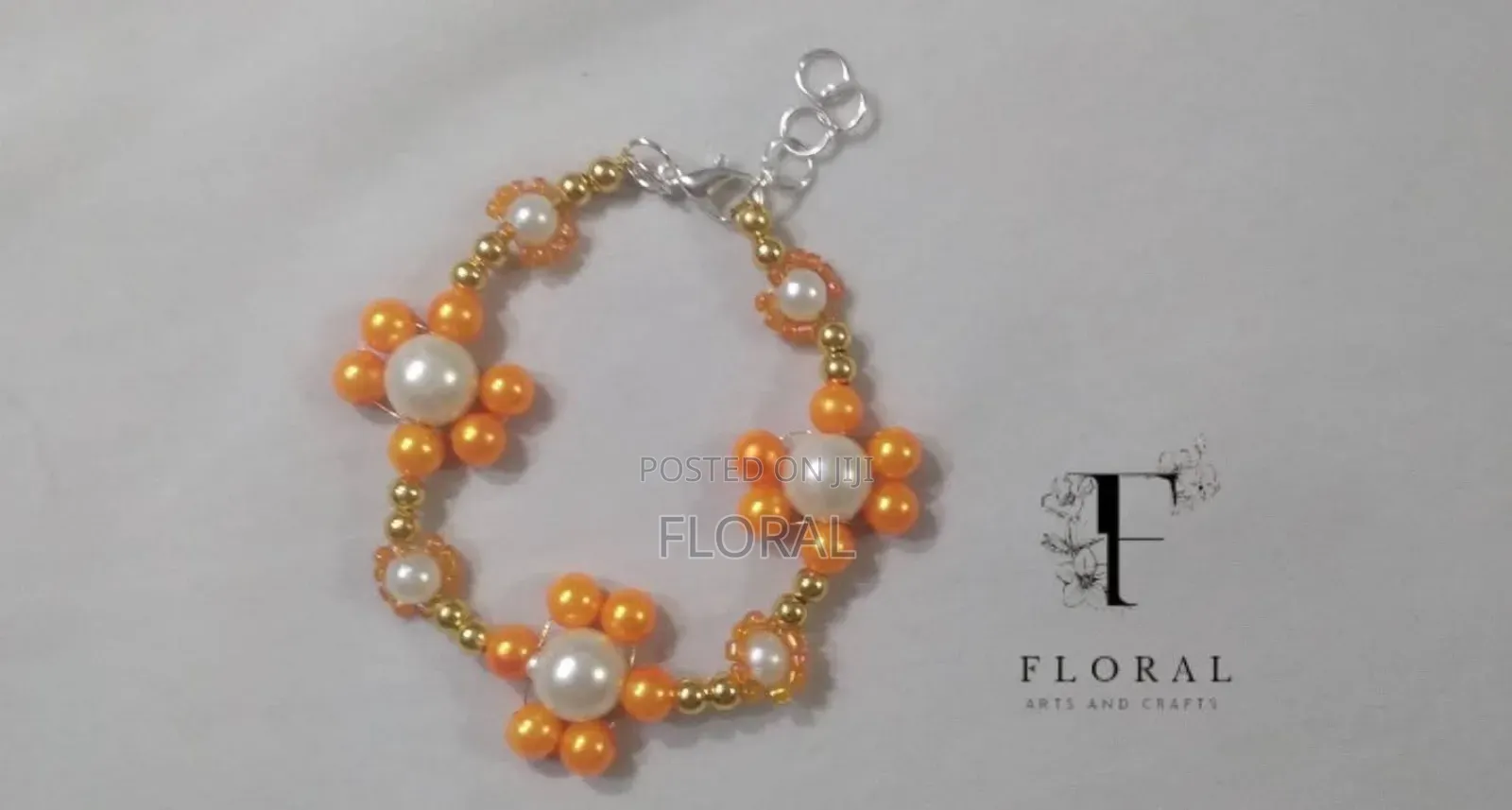 Handmade Flower Beaded Bracelet