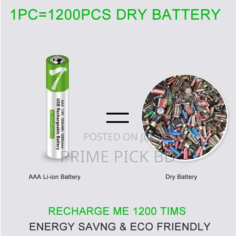 Smartoools Rb40 Aaa 1.5v 750 MWH Rechargeable Battery (4pcs Set)