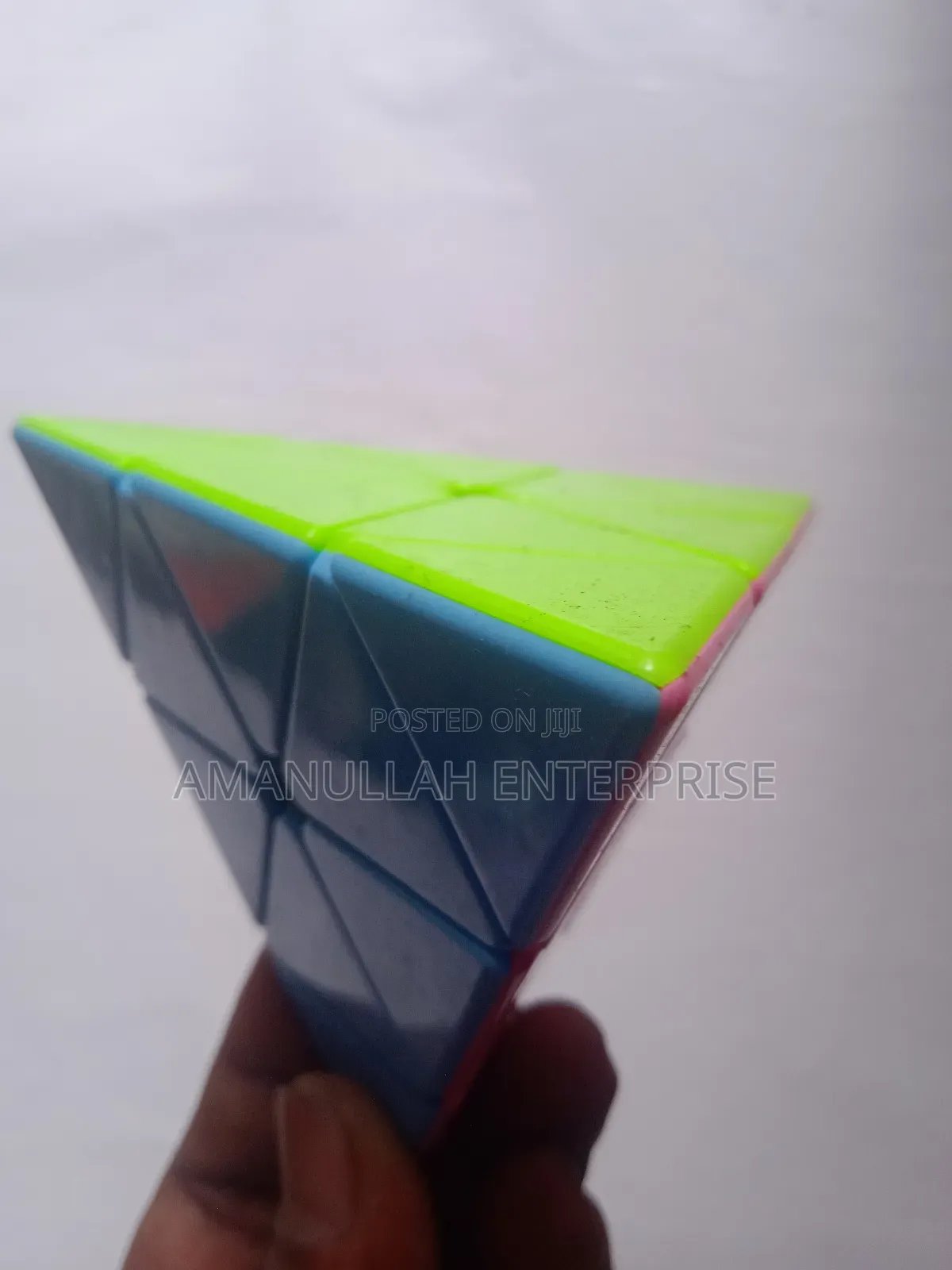 Pyramid Speed Cube, Also Known as a Pyraminx.