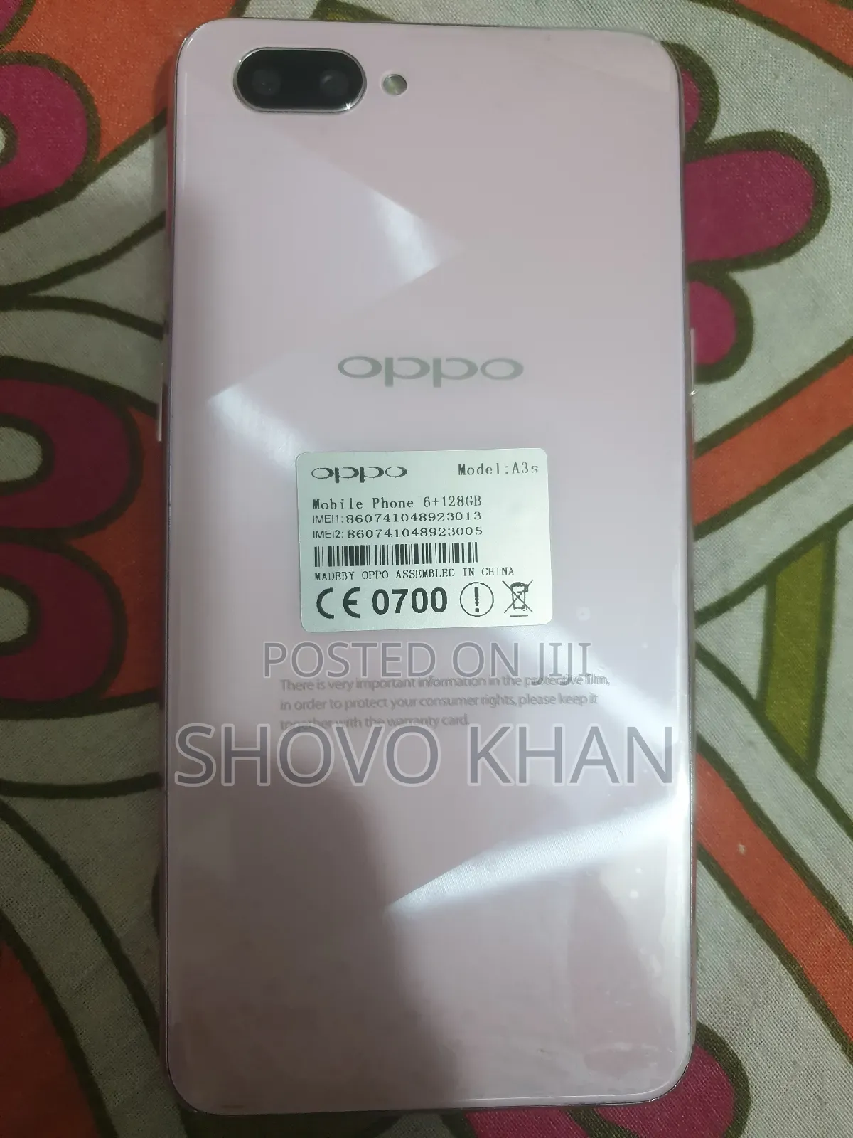 Oppo A3s 64 GB Pink