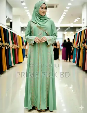 Stone Borka With Hijab স্টোন ও এমব্রয়ডারি ডিজাইন বোরকা ও হিজাব সেট