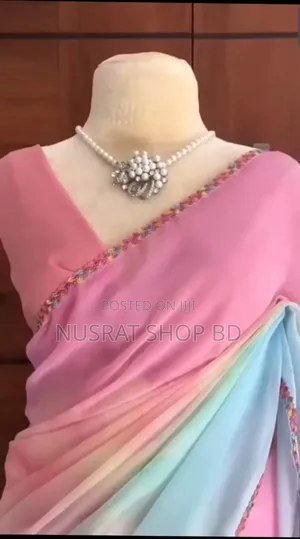 Elegant Lace Work Georgette Saree