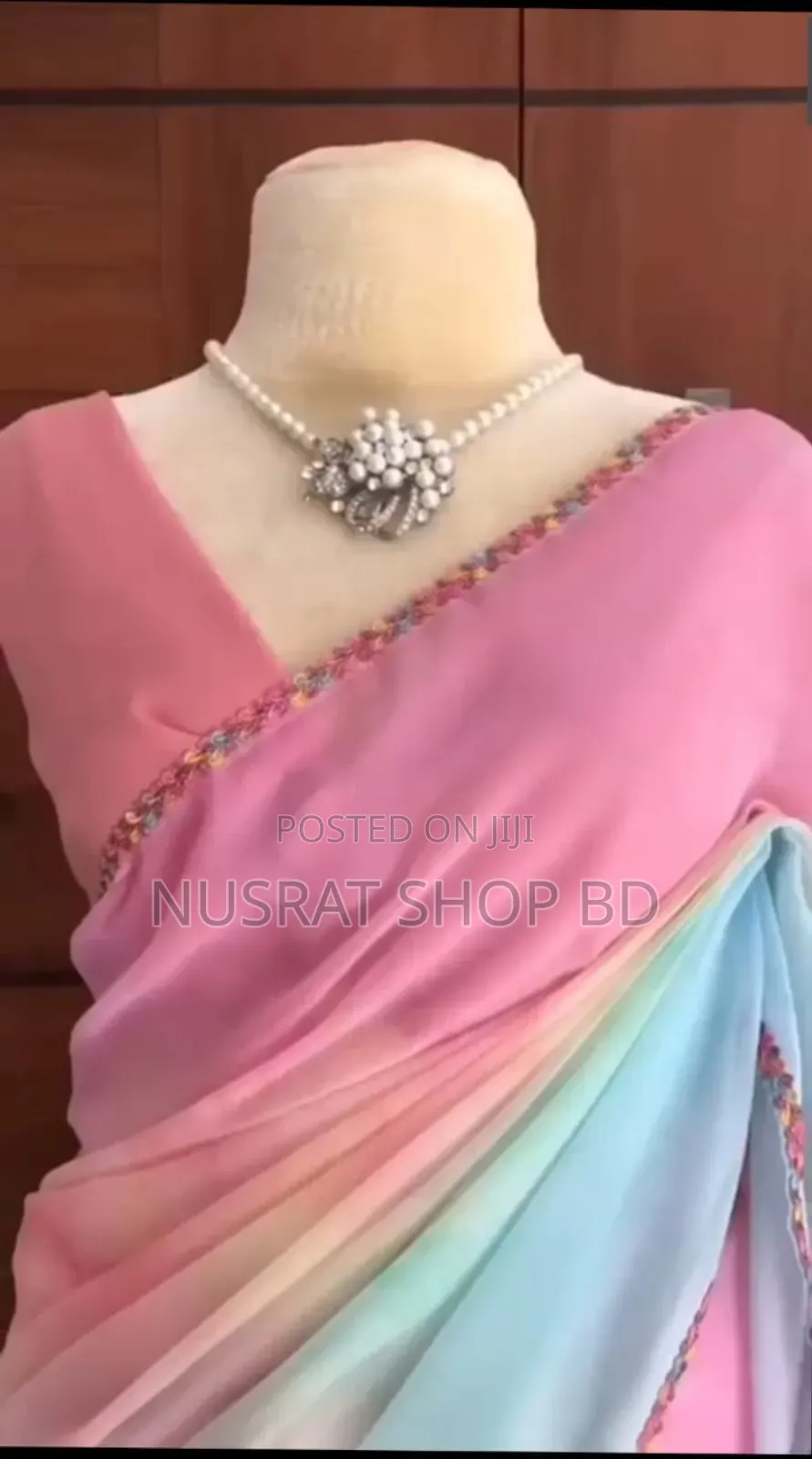 Elegant Lace Work Georgette Saree