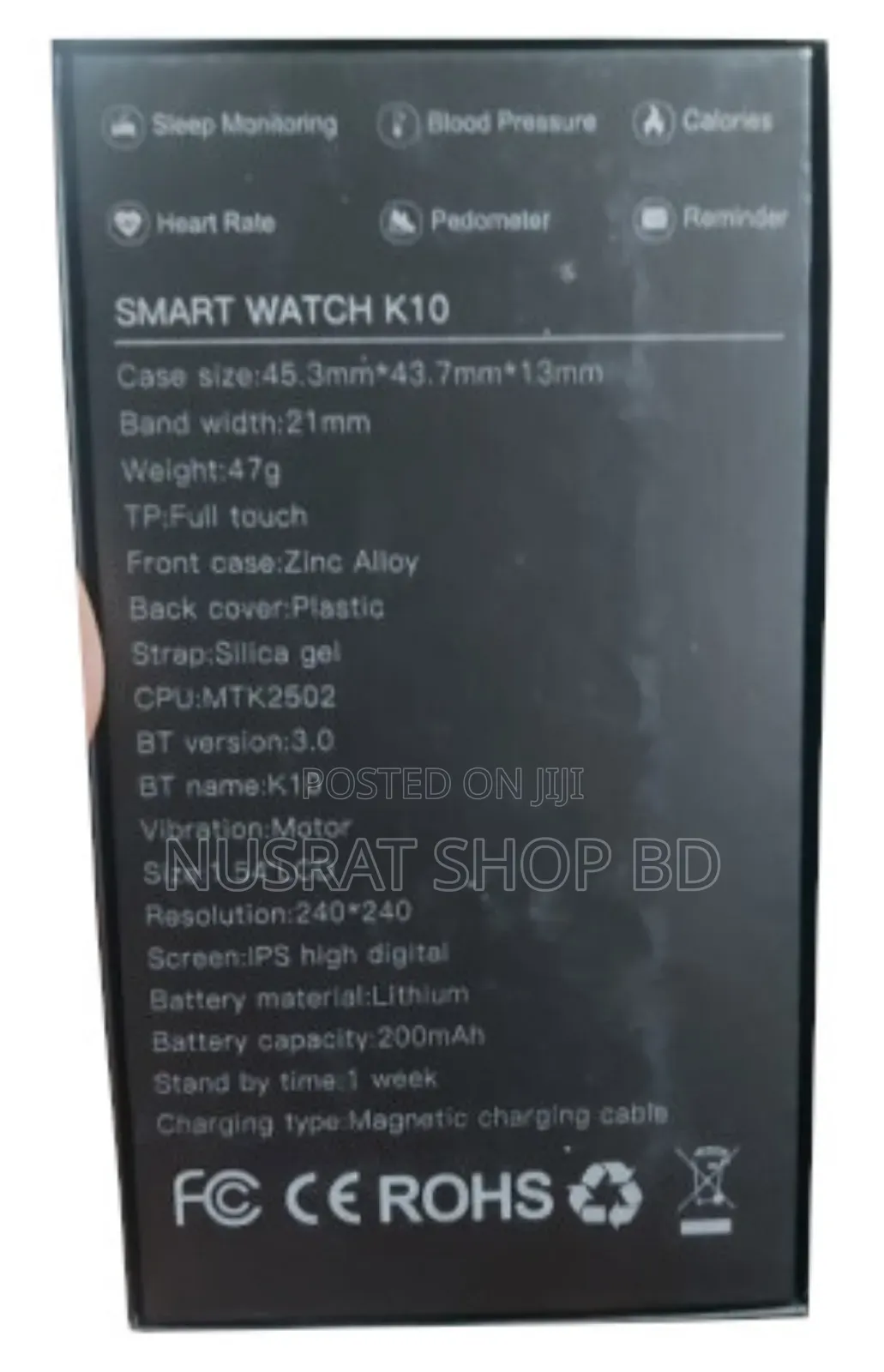 Dz09 Sim Supported LCD Touchscreen Smart Watch
Code : 10843