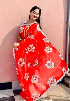 Half Silk Sharee With Blouse Piece