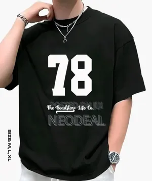 Solid Colour Drop Shoulder T-shirt for Men