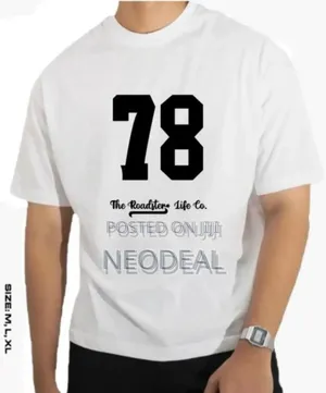 Solid Colour Drop Shoulder T-shirt for Men