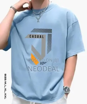 Solid Colour Drop Shoulder T-shirt for Men