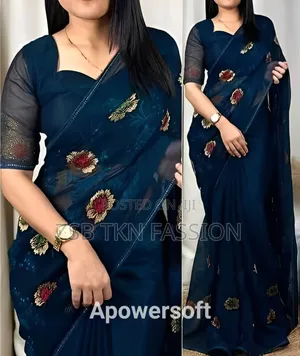 Premium Micro Georgette Saree GCHV FHCFG