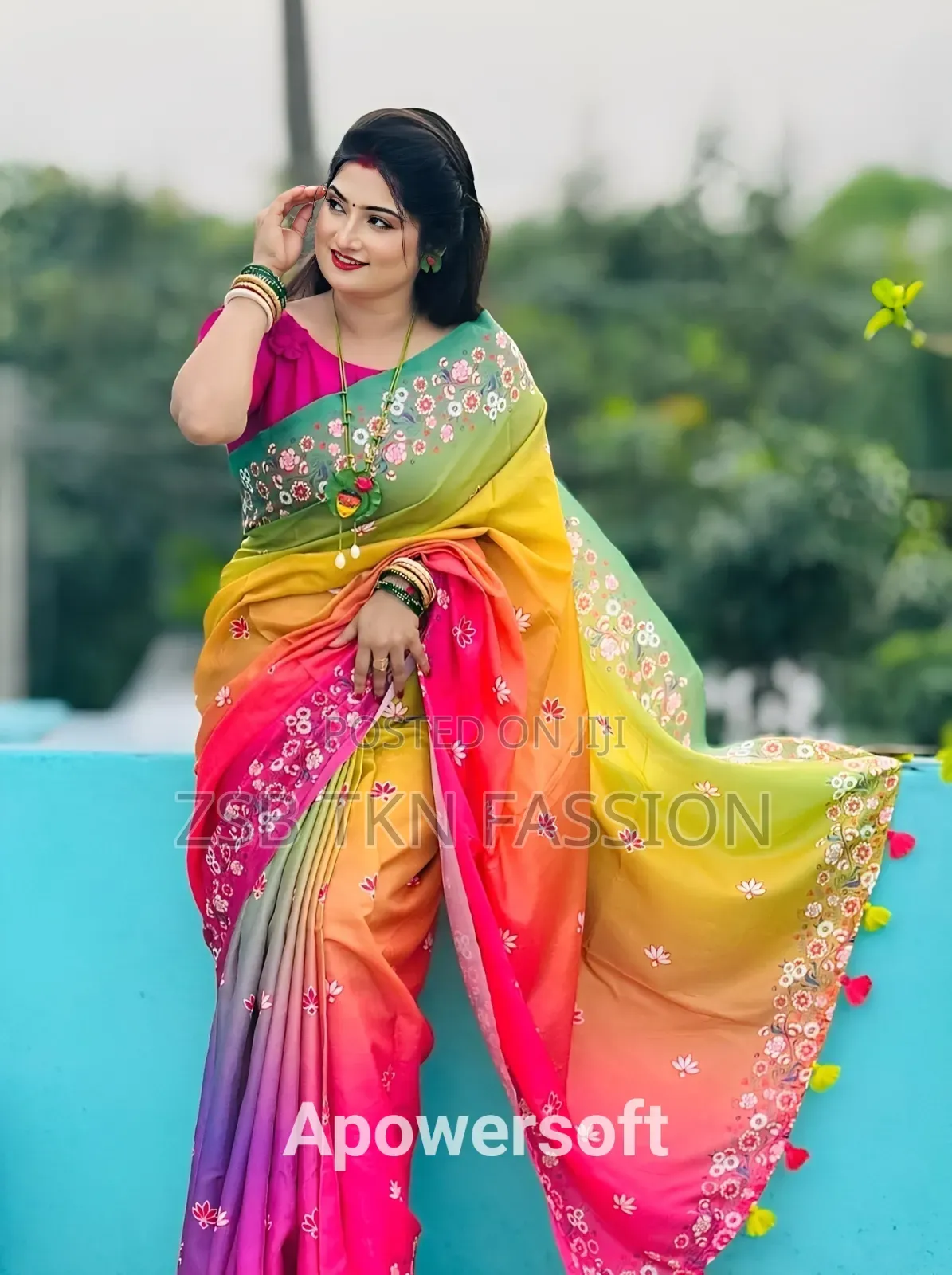 Stylish Cotton Share With Blause PCS DHCFG JCFJH