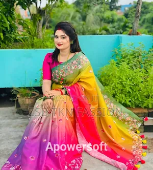 Stylish Cotton Share With Blause PCS DHCFG JCFJH