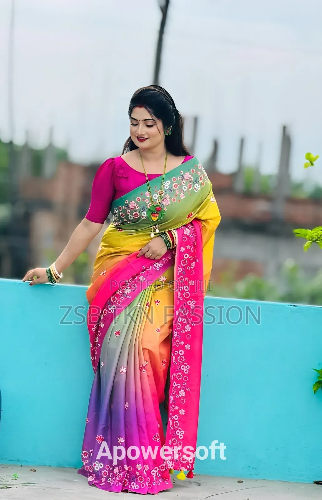 Stylish Cotton Share With Blause PCS DHCFG JCFJH