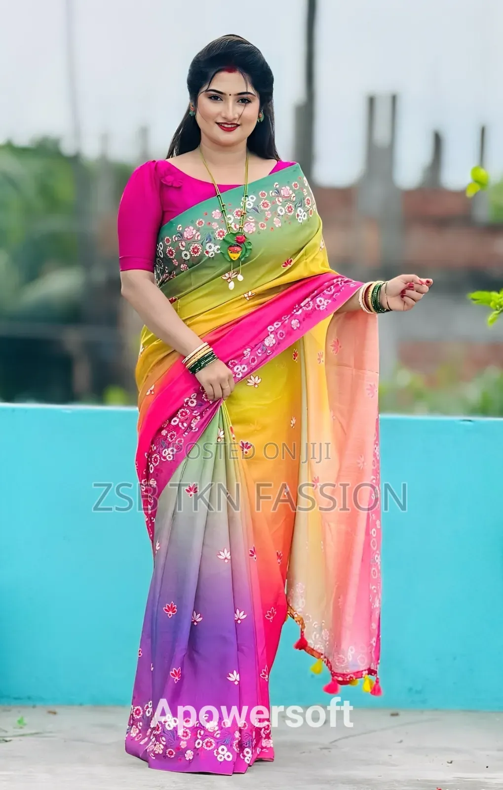 Stylish Cotton Share With Blause PCS DHCFG JCFJH