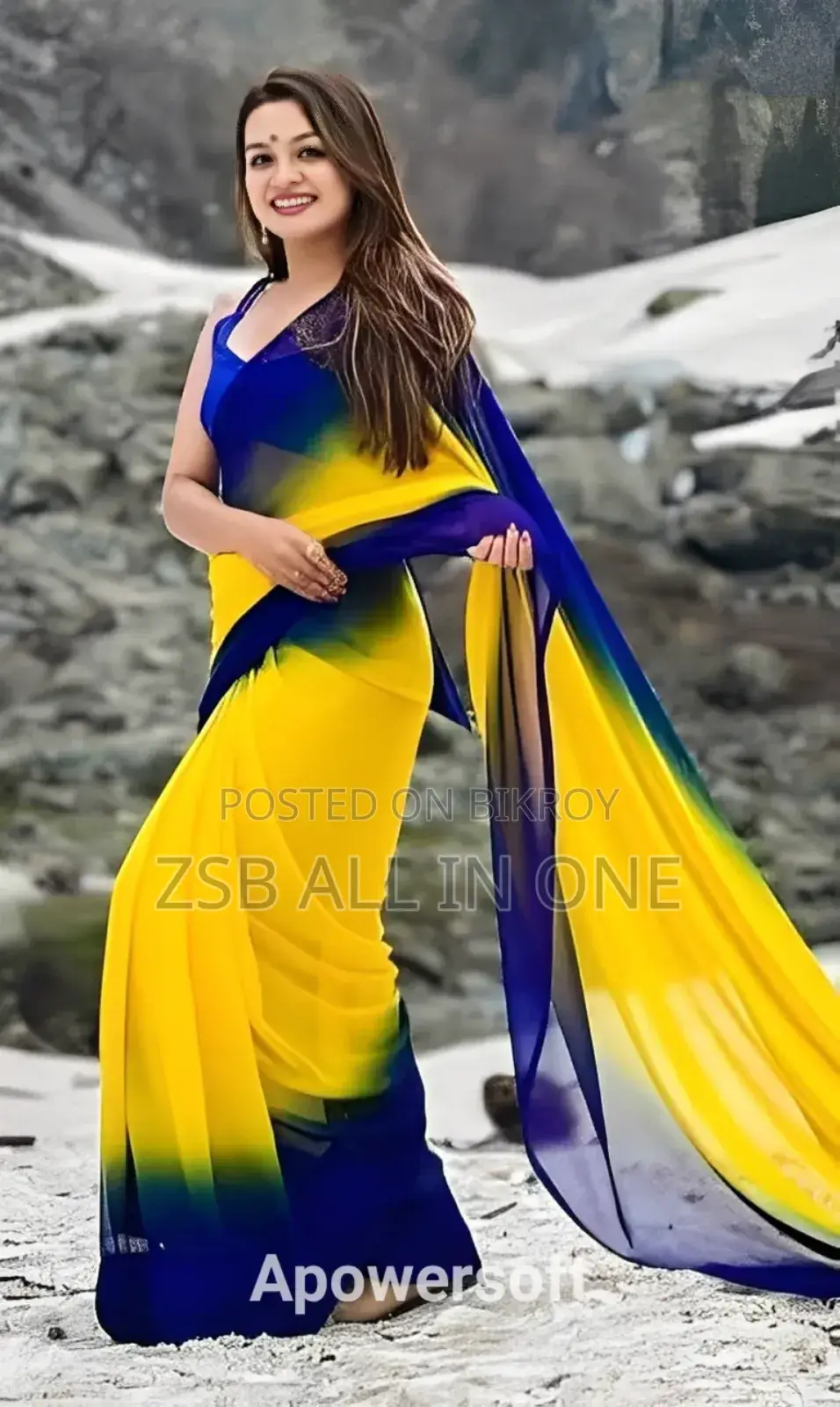 Rainbow Georgette Saree JDHH FVJVBF