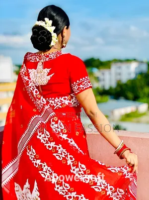 Skin Print Half Silk Sharee With Blouse Piece DHFTH JFJBFH