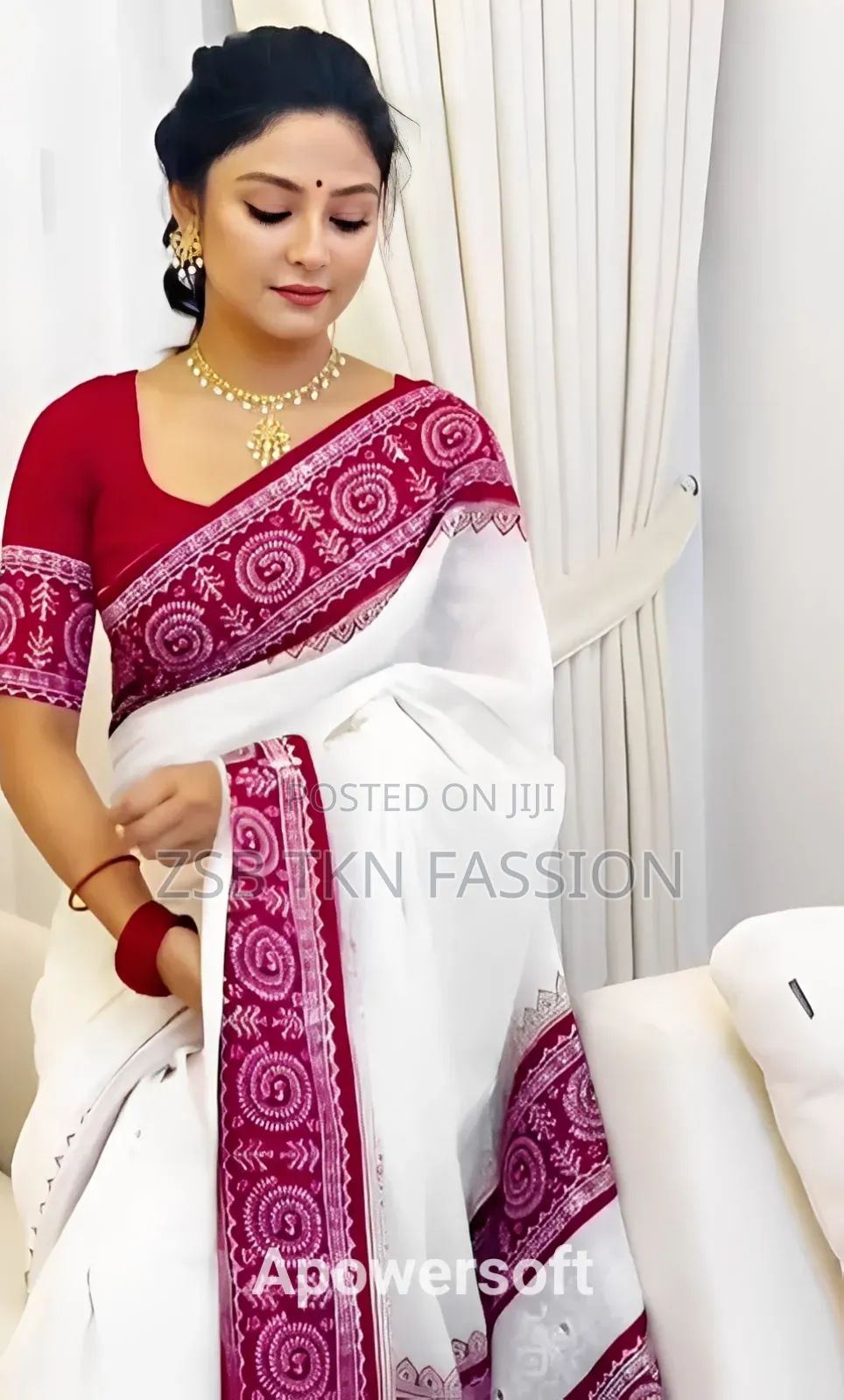 Skin Print Half Silk Sharee With Blouse Piece DHFTH JFJBFH