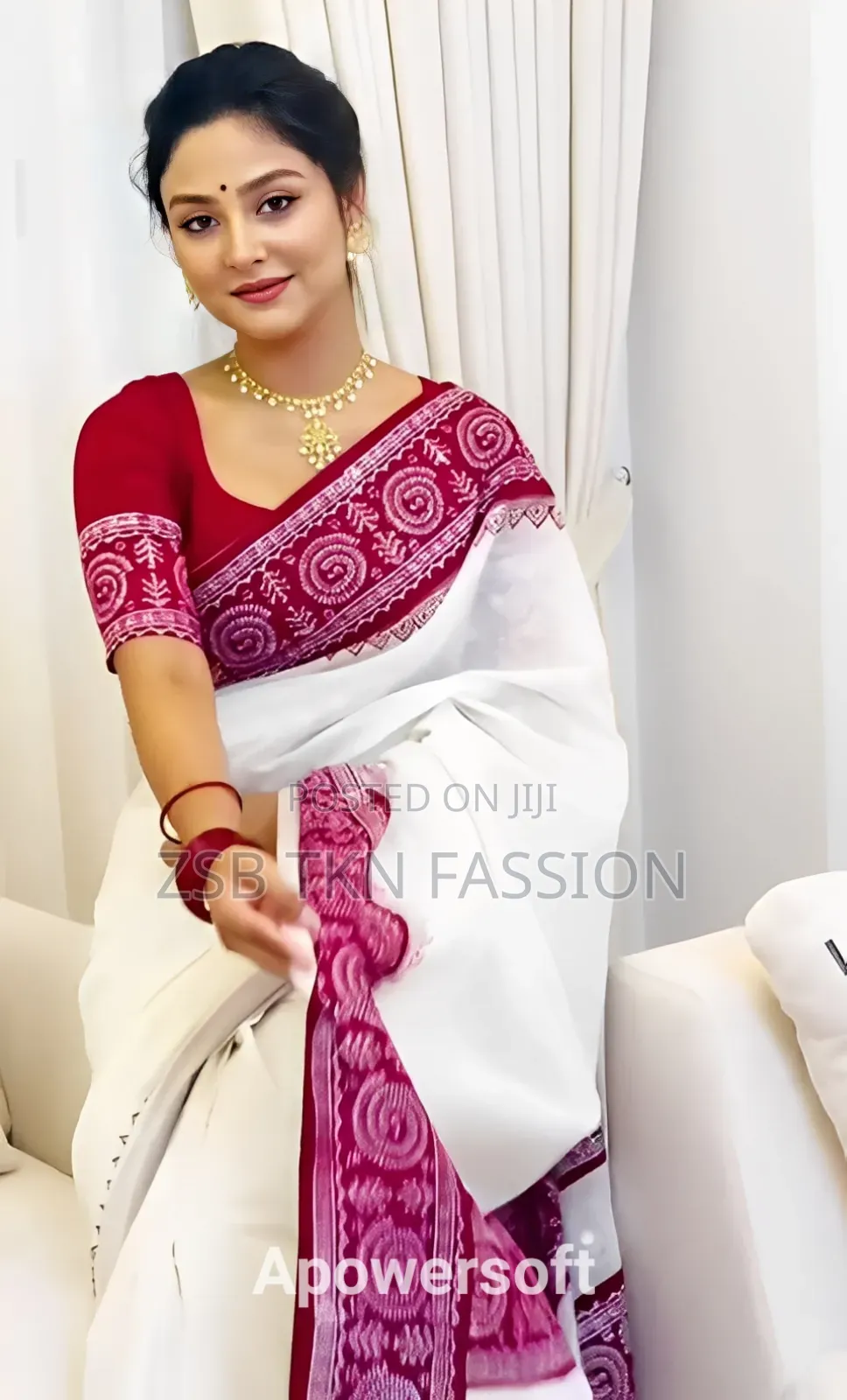 Skin Print Half Silk Sharee With Blouse Piece DHFTH JFJBFH