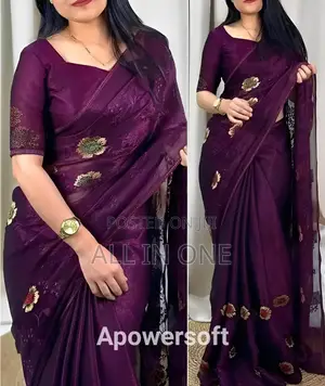 Photo - Premium Micro Georgette Saree DJFRHVJ Fhcfij DJVJGJ