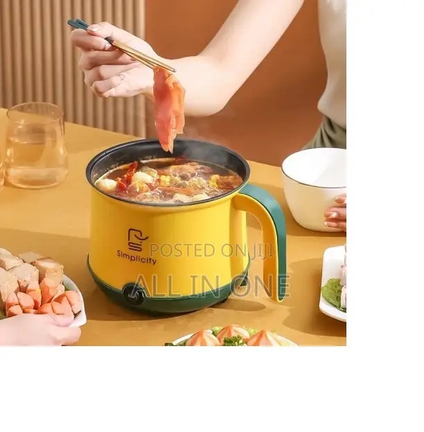 Simplicity Portable Electric Multicooker Cooking Pot With Steamer 1.8l