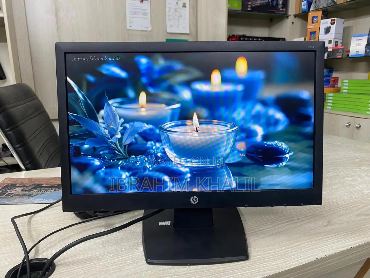 Hp 19" Full Fresh Led Monitor ,Resolution (1366x768) ,Model : Hp -V194