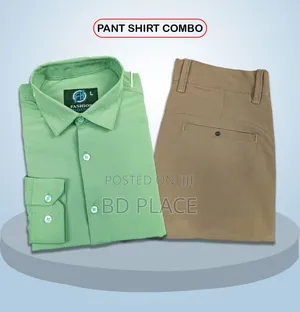 Premium Shirt Pant Combo (Formal / Casual) Light Green Deep Olive