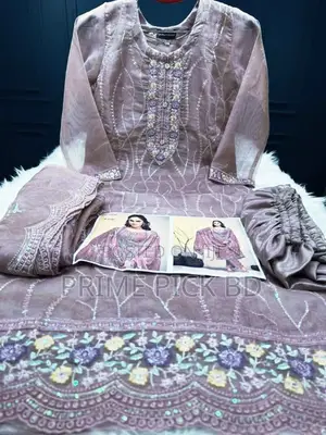 Photo - Pakistani White Gold Jorjet Three Peace