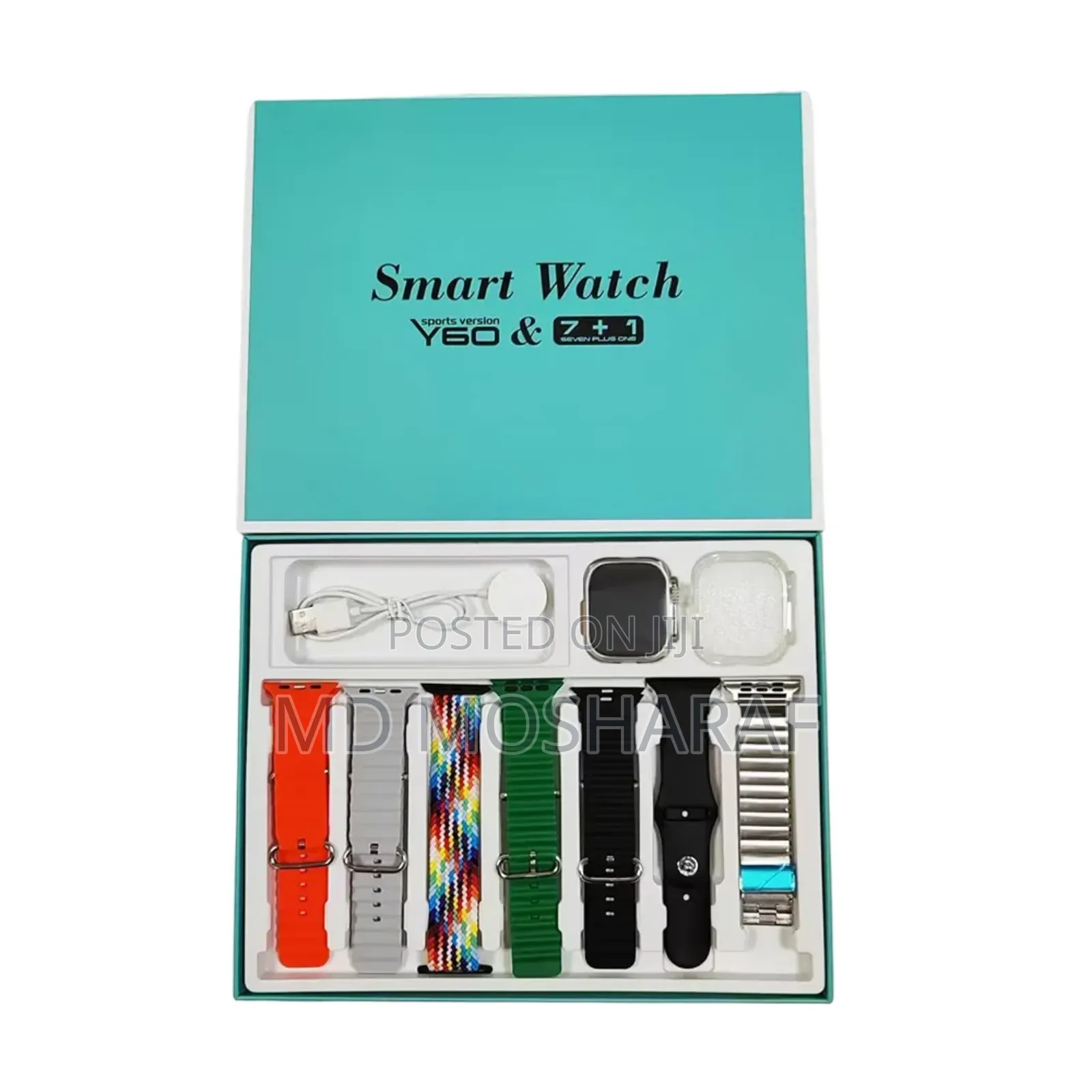 Y60 Ultra Max স্মার্টওয়াচ (৭টি স্ট্র্যাপসহ)