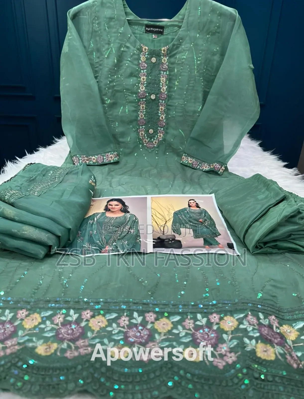 Pakistani White Gold Jorjet Three Peace FCHF JFDVJ GJHC