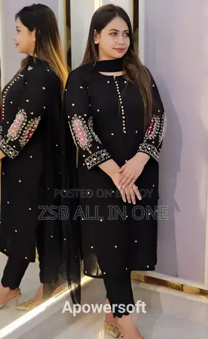 Embroidery Three Piece Xhyd Ifcjj Ufnhfh