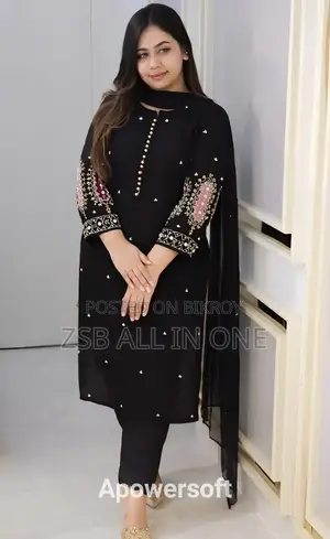 Embroidery Three Piece Xhyd Ifcjj Ufnhfh