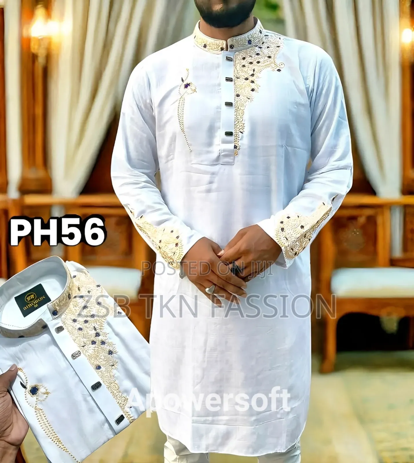 Soft Cotton Embroidery Panjabi Ffdhy Ggfdy JCBN