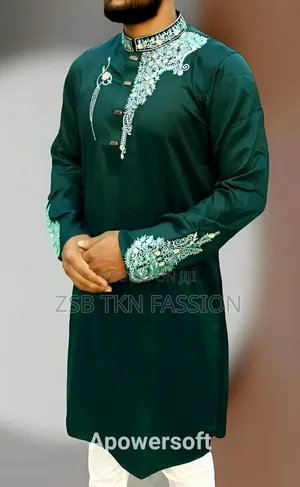 Soft Cotton Embroidery Panjabi Ffdhy Ggfdy JCBN