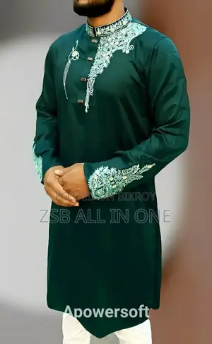 Soft Cotton Embroidery Panjabi Ffdhy Ggfdy JCBN